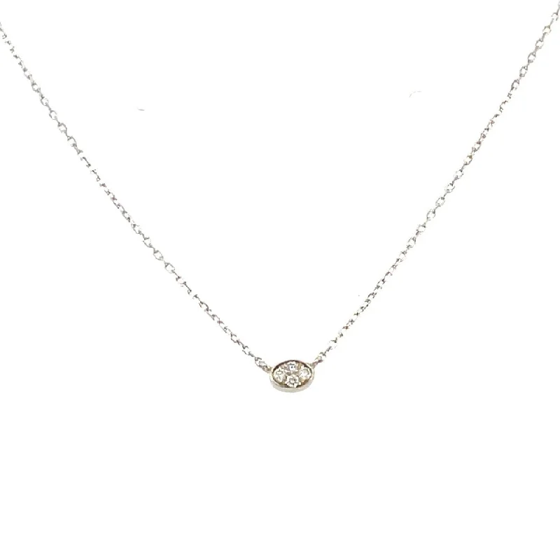 vintage rose gold engagement ring 14KW Oval Diamond Cluster Pendant | Aurelie Gi