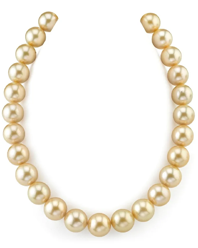vintage art deco bracelet 16-17.8mm Golden South Sea Pearl Necklace - AAAA Quality