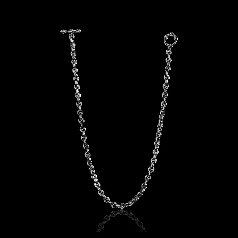 personalized engraved signet ring 5MM OPEN-LINK™ NECKLACE - 16"