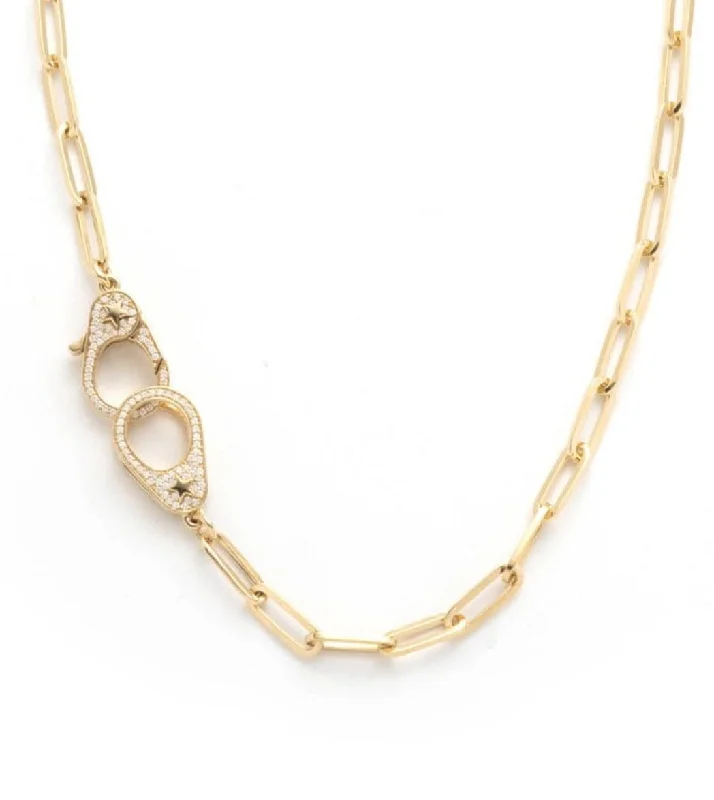 delicate chain necklace gold 16" Sister Hook : Classic Fob Clip Chain