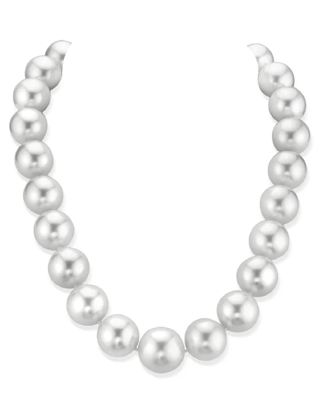 simple gold hoop earrings White South Sea Pearl Necklace, 17.0-18.0mm - AAA/Gem Quality