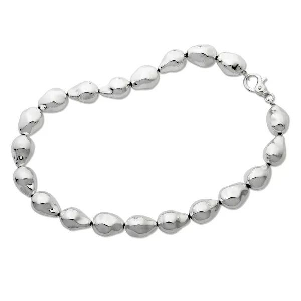 sterling silver lotus ring 17" Baroque Pearl Necklace