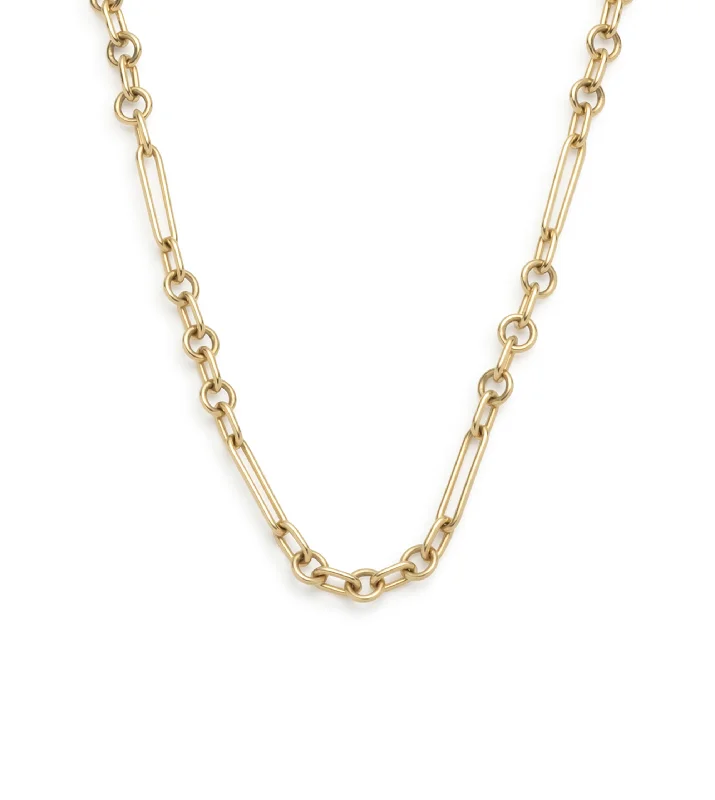 titanium black matte ring 18" Small Mixed Clip Chain
