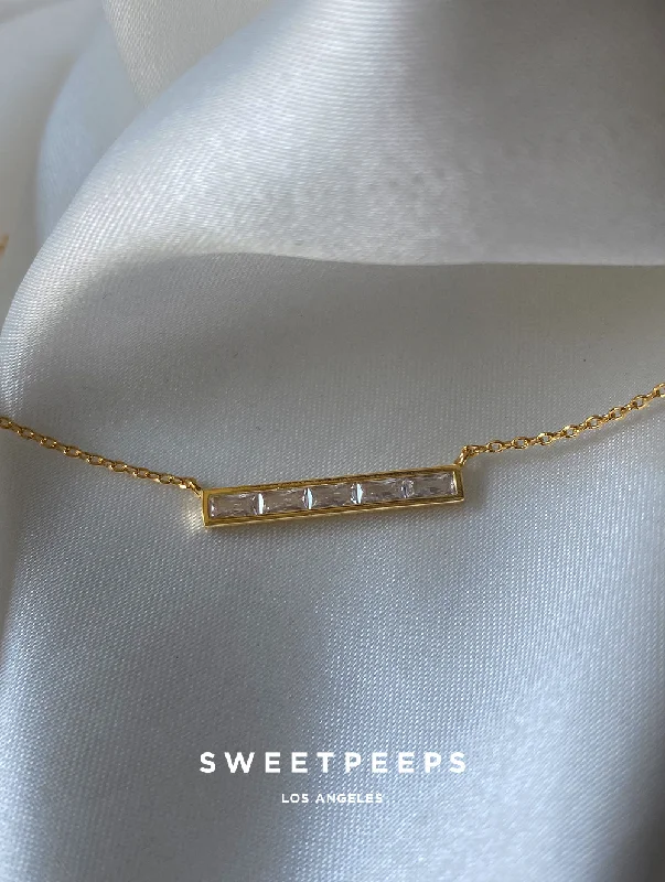 silver Celtic knot necklace 18K Classic Rectangle Necklace