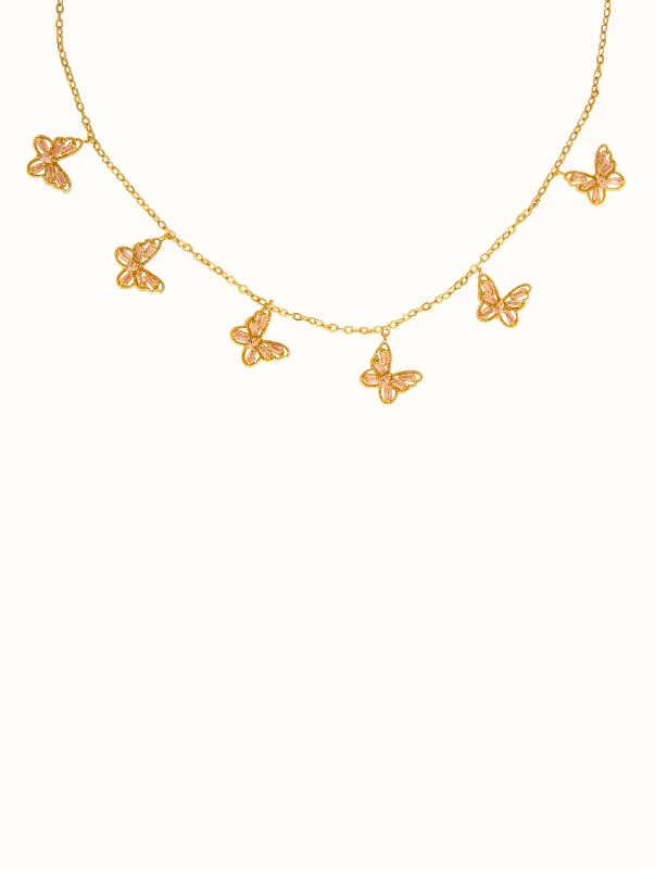 celestial lunar eclipse pendant Diamond Butterfly Choker