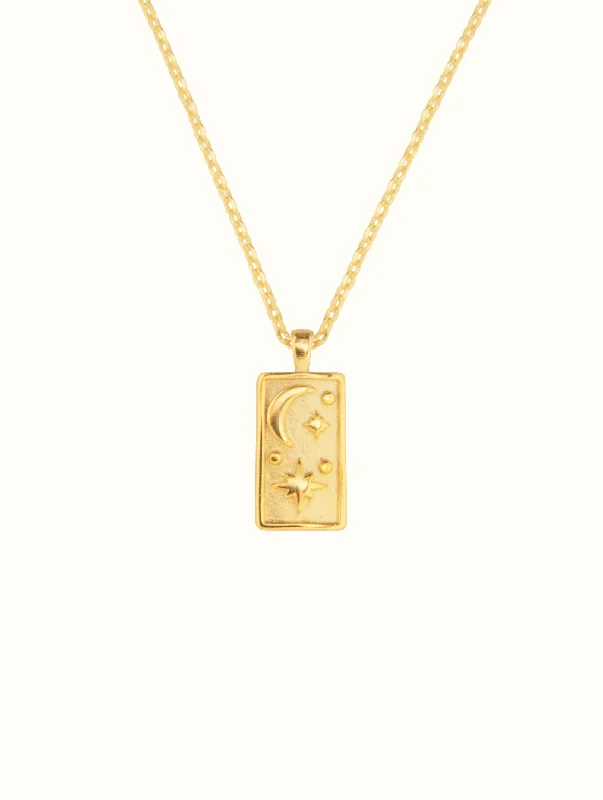 silver rope chain men Tarot Card Necklace
