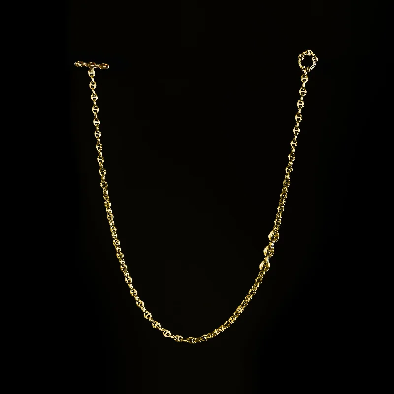snake chain bracelet gold 3MM OPEN-LINK™ NECKLACE WITH DIAMOND PENDANT - 16"