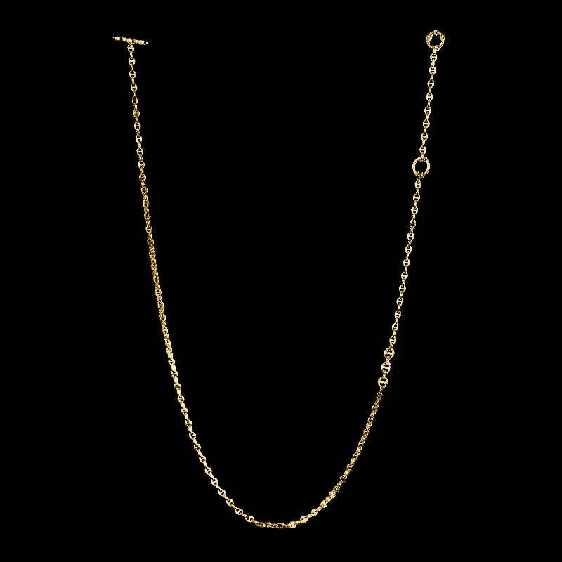 dainty snake ring gold 3MM OPEN-LINK™ NECKLACE WITH DIAMOND PENDANT - 30"
