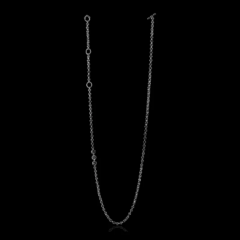 white topaz stacking rings 5MM OPEN-LINK™ NECKLACE WITH DIAMOND PENDANT - 42"