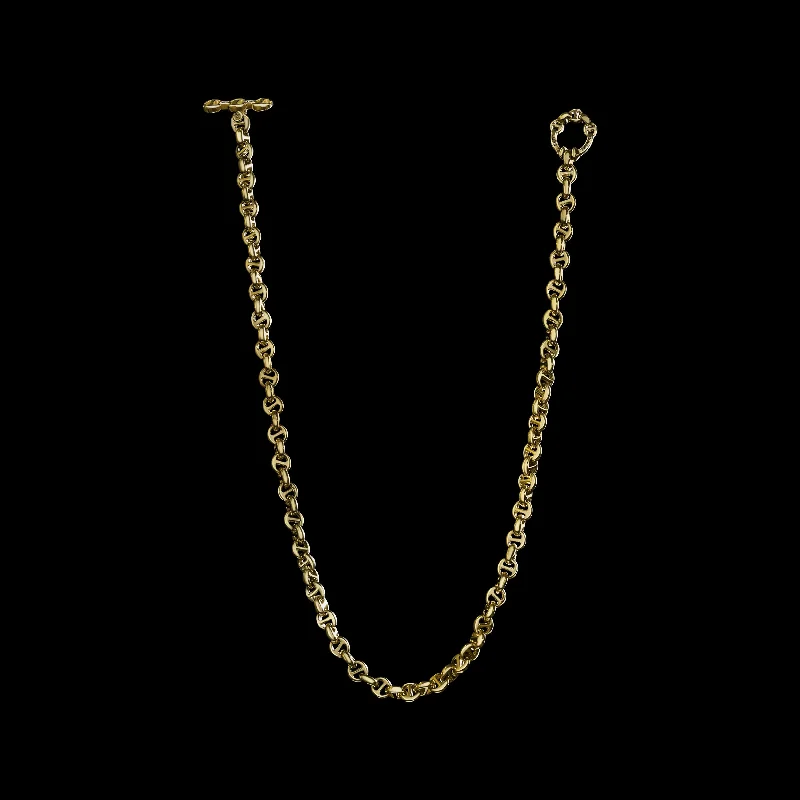 hammered gold disc necklace 5MM OPEN-LINK™ NECKLACE - 16"