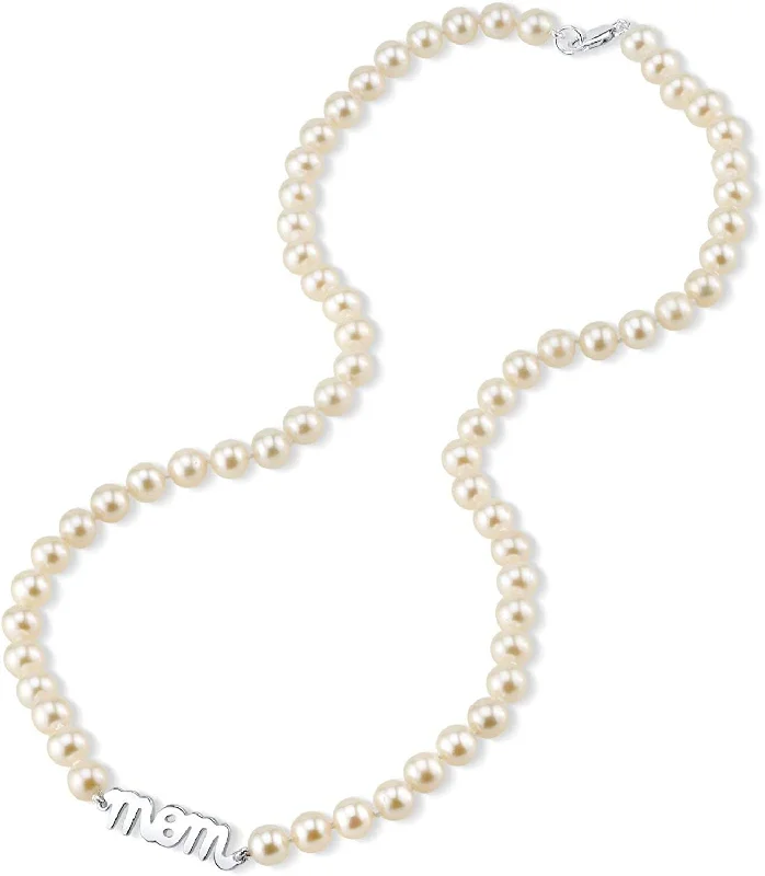 real turquoise drop earrings 6.0-6.5mm White Freshwater Cultured Pearl Mom Necklace