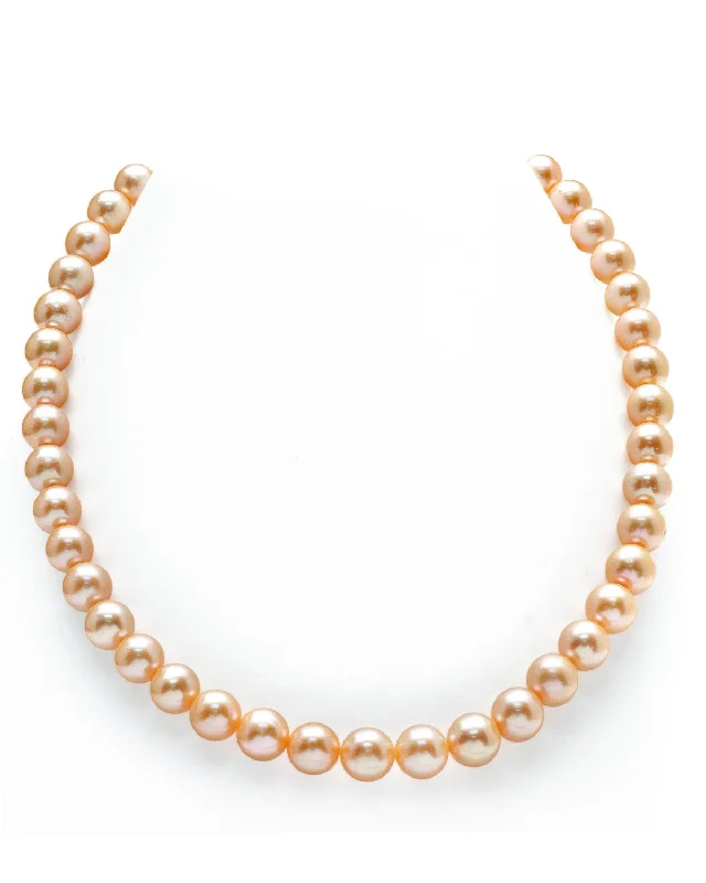 dainty snake ring gold 7.0-7.5mm Peach Freshwater Pearl Necklace - AAAA Quality
