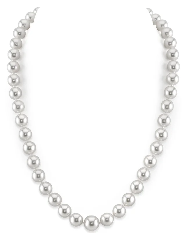 bohemian gemstone choker White South Sea Pearl Necklace, 8.0-10.0mm - AAA/Gem Quality