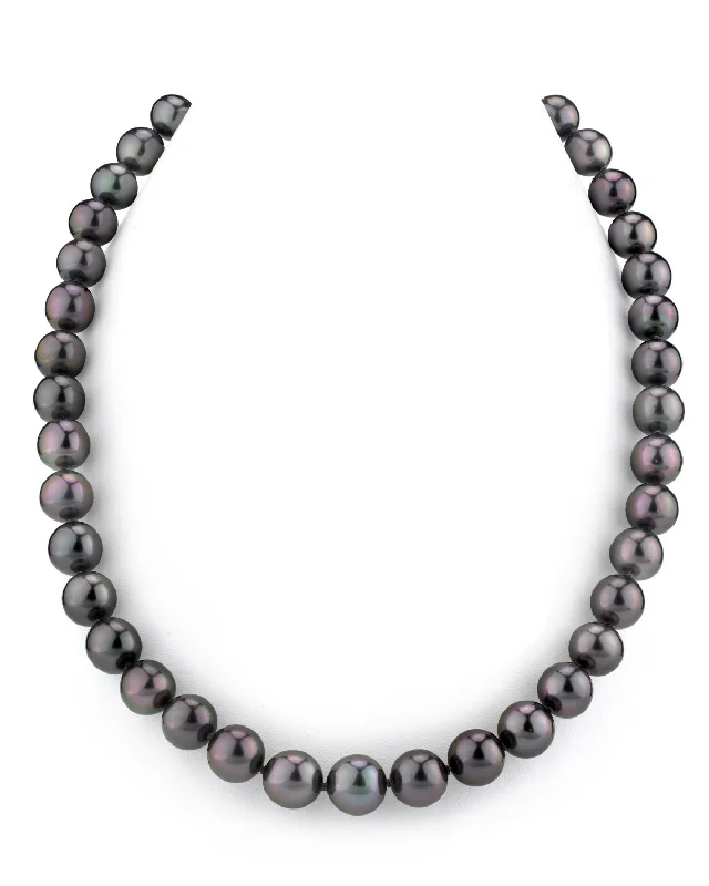 dainty silver hamsa bracelet Aubergine "Eggplant Purple" Tahitian Pearl Necklace, 9.0-11.0mm - AAAA Quality
