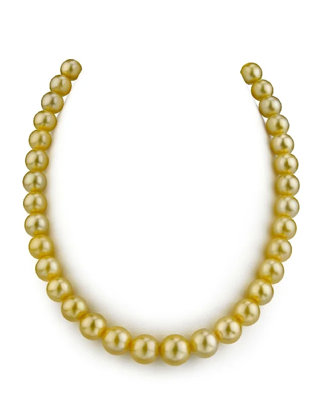 snake chain bracelet gold Golden South Sea Pearl Necklace, 9.0-11.0mm - AAA/Gem Quality