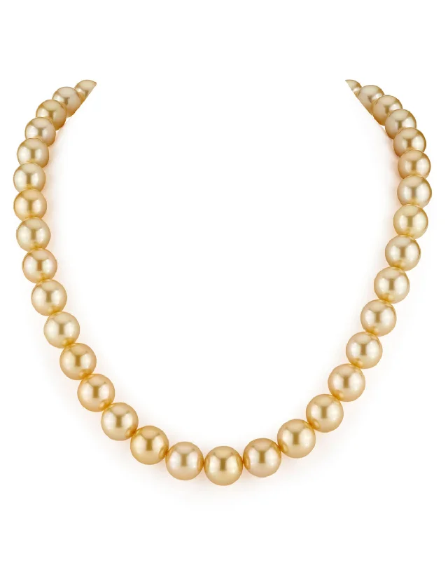 vintage locket necklace gold Golden South Sea Pearl Necklace, 9.0-11.0mm - AAA Quality