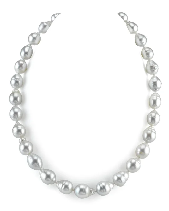 rose gold cartilage barbell White South Sea Baroque Pearl Necklace, 9.0-11.0mm