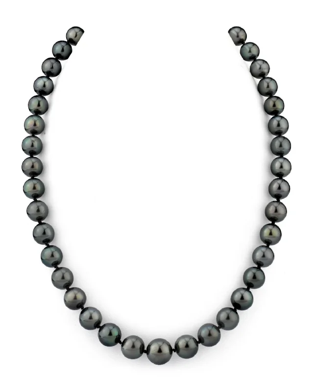 dainty butterfly pendant necklace Black Tahitian Pearl Necklace, 9.0-11.0mm - AAA Quality