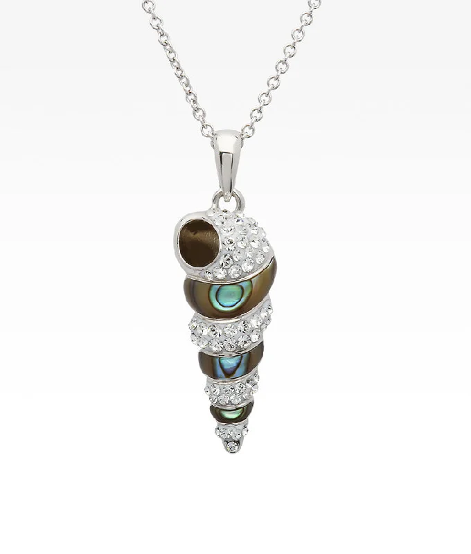 gold medallion pendant necklace Abalone Turret Shell Necklace
