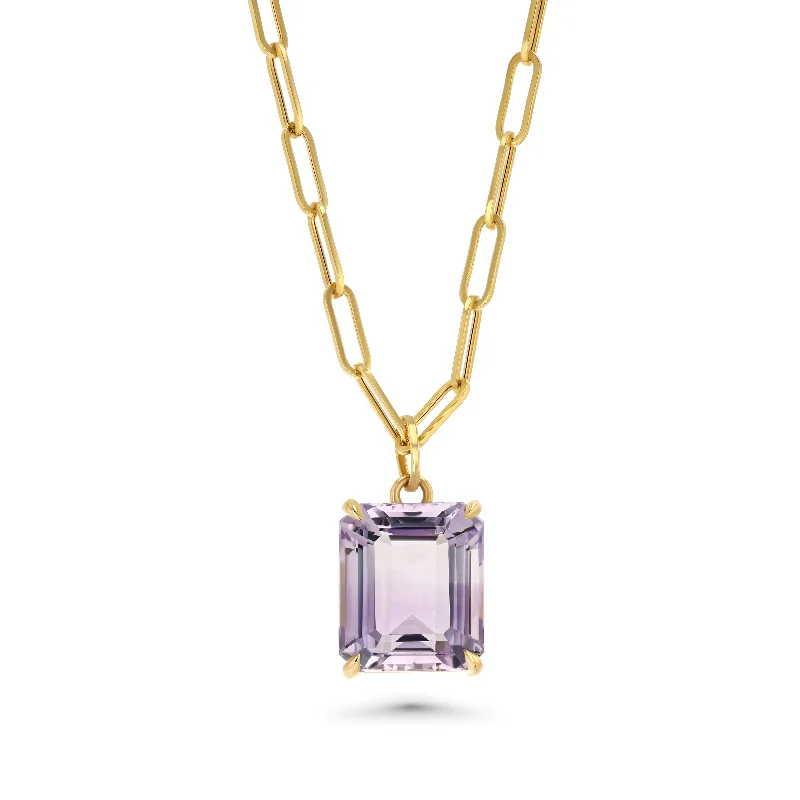 Amethyst Emerald Cut Charm