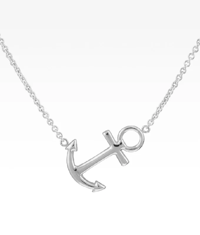 elegant marquise diamond ring Grounded Anchor Necklace