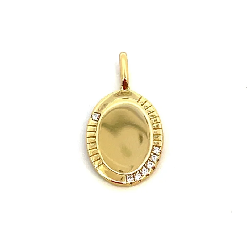 simple crescent moon ring Ania Haie Oval Sterling Silver Charm with Gold Overlay