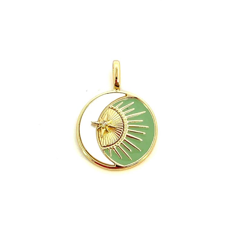 adjustable moon phase bracelet Ania Haie Sterling Silver Eclipse Charm with Gold Overlay