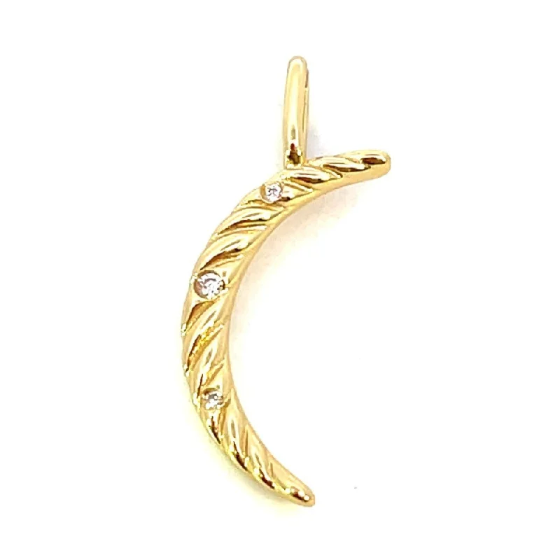 minimalist clover charm bracelet Ania Haie Sterling Silver Moon Charm with Gold Overlay