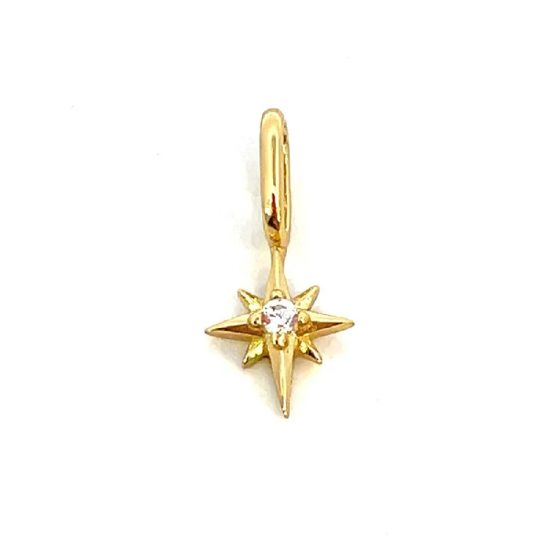 handmade wooden bead necklace Ania Haie Sterling Silver Star Charm with Gold Overlay