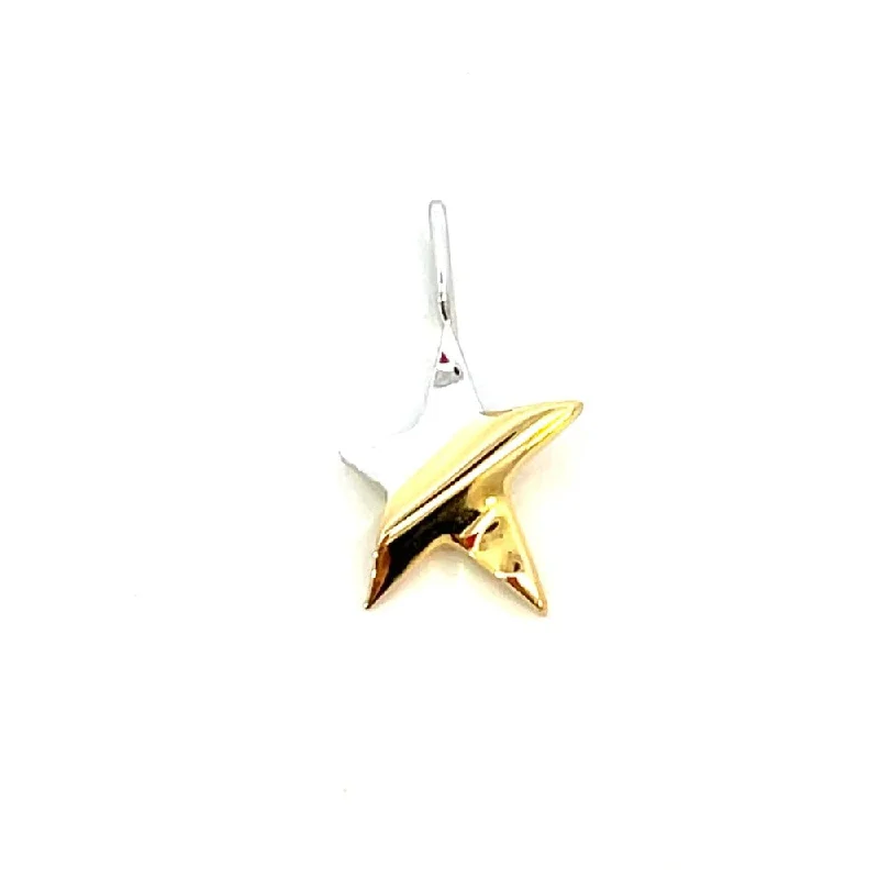 infinity heart necklace personalized Ania Haie Sterling Silver Two Tone Star Charm