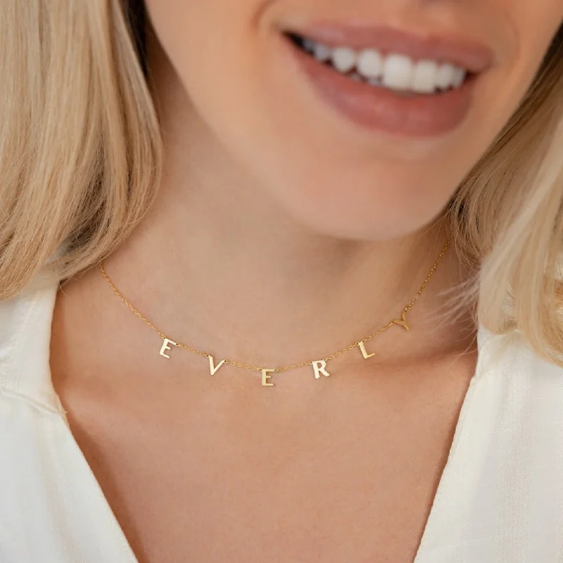 bold statement cuff bracelet Apollo Letter Name Necklace
