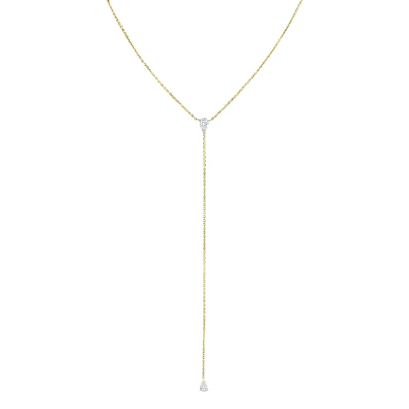 genuine amber pendant necklace Atlantis Water Drop Diamond Lariat