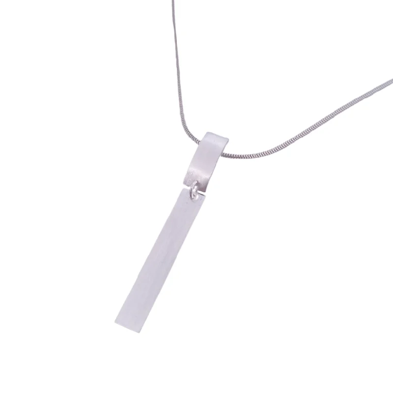 simple snake chain necklace Modern Bar Pendant