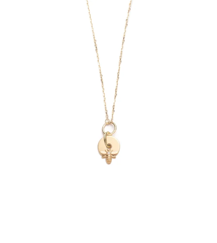 unique silver branch ring Bee - FoundRae X Every Mother Counts : Disk Drop Necklace