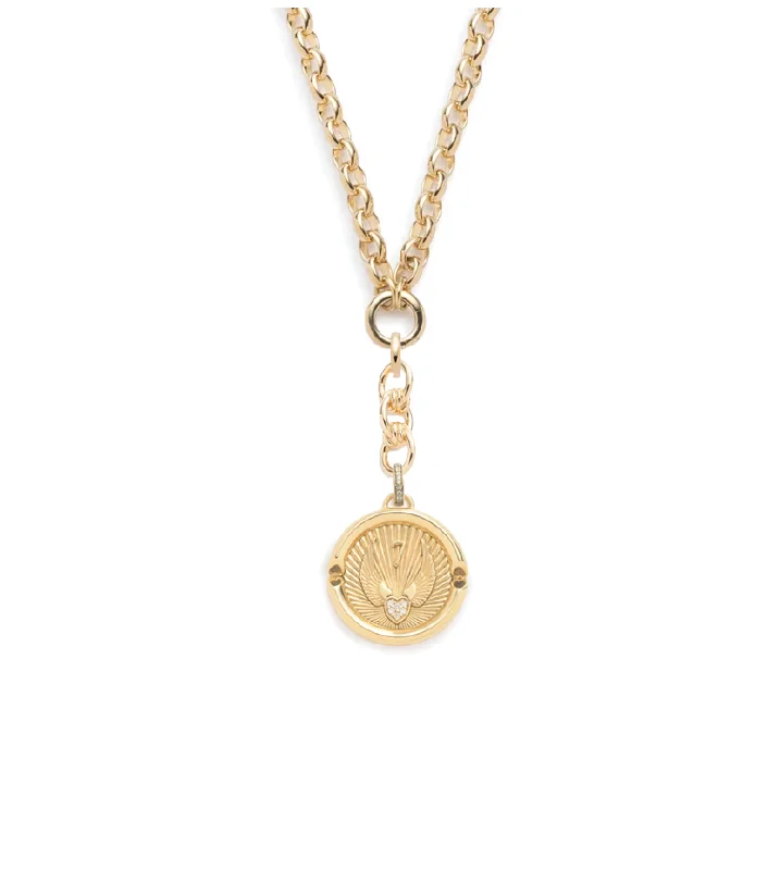 dainty gold chain ring Beloved with Wings We Fly : Heavy Belcher Open Chain with Medium Knot Extension Necklace