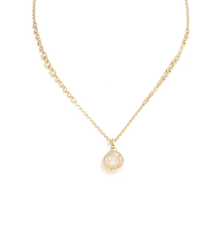 celestial sun and moon pendant Beloved, With Wings We Fly - Love & Vivacity : Sealed Gemstone Graduated Belcher Chain Necklace