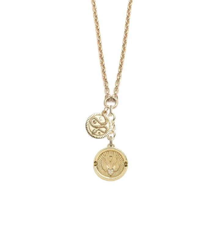 chunky gold chain necklace Beloved with Wings We Fly & Wholeness : Heavy Belcher Open Chain with Medium Knot Extension Necklace