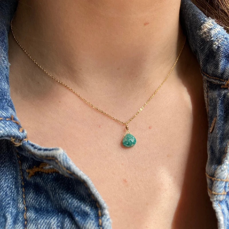 vintage art deco engagement ring BIRTHSTONE NECKLACE