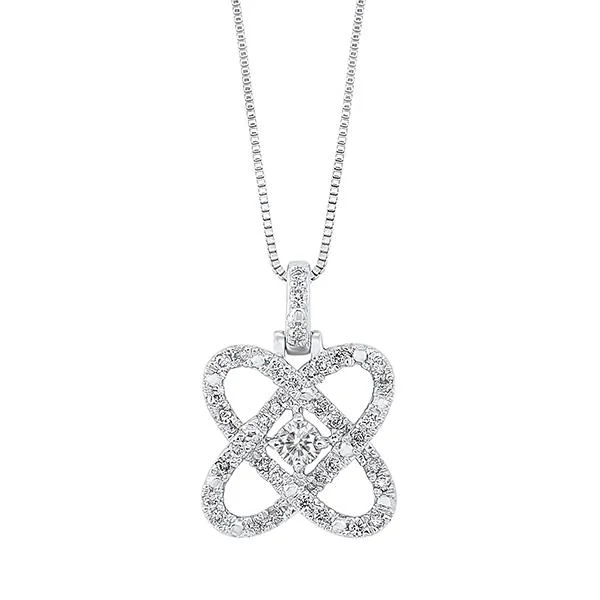 dainty rose gold chain bracelet Sterling Silver & Diamond Infinity Heart Love Knot Pendant