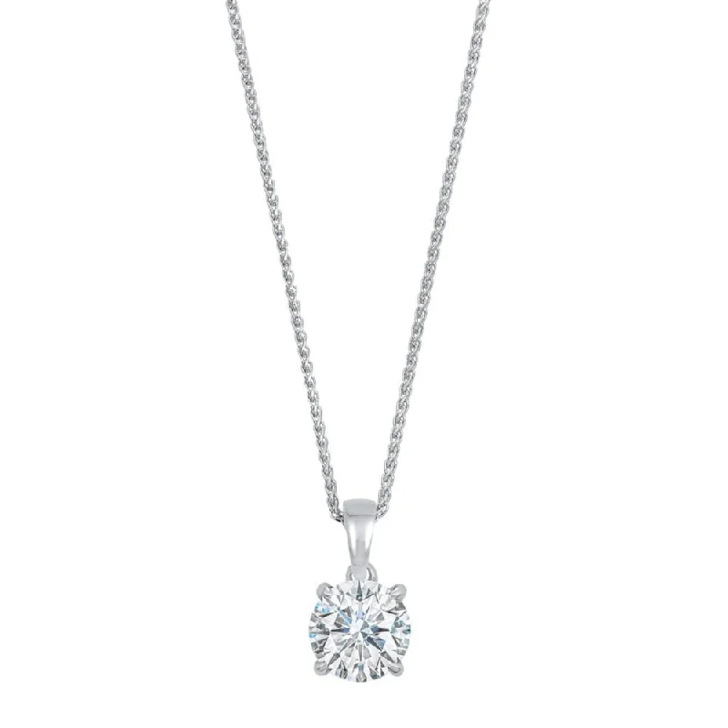 minimalist moonstone bracelet Classic White Gold Diamond Solitaire Pendant