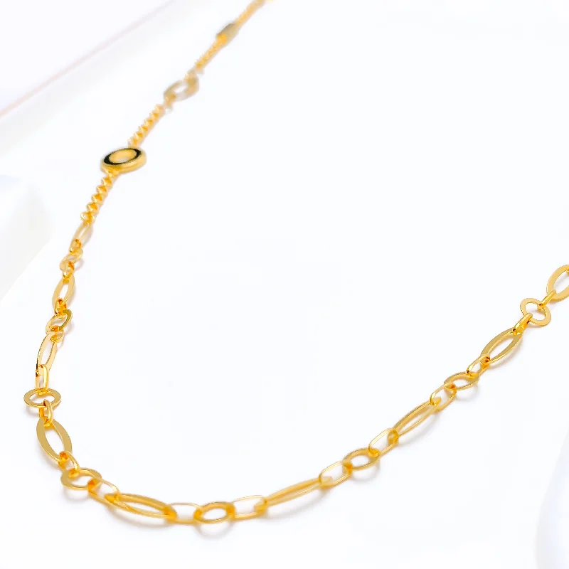minimalist clover charm bracelet Bold Geometric Halo 21k Gold Long Necklace