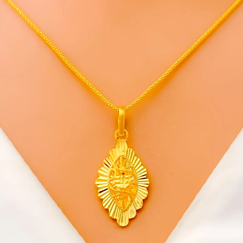 minimalist horseshoe necklace gold Brilliant Bright 22k Gold Marquise Necklace
