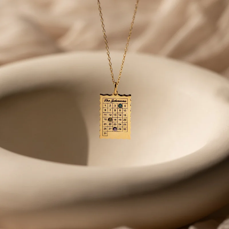 dainty silver hamsa bracelet Calendar Birthstone Necklace