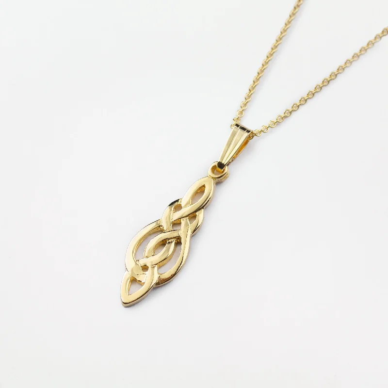 classic diamond solitaire earrings Celtic Knot Pendant
