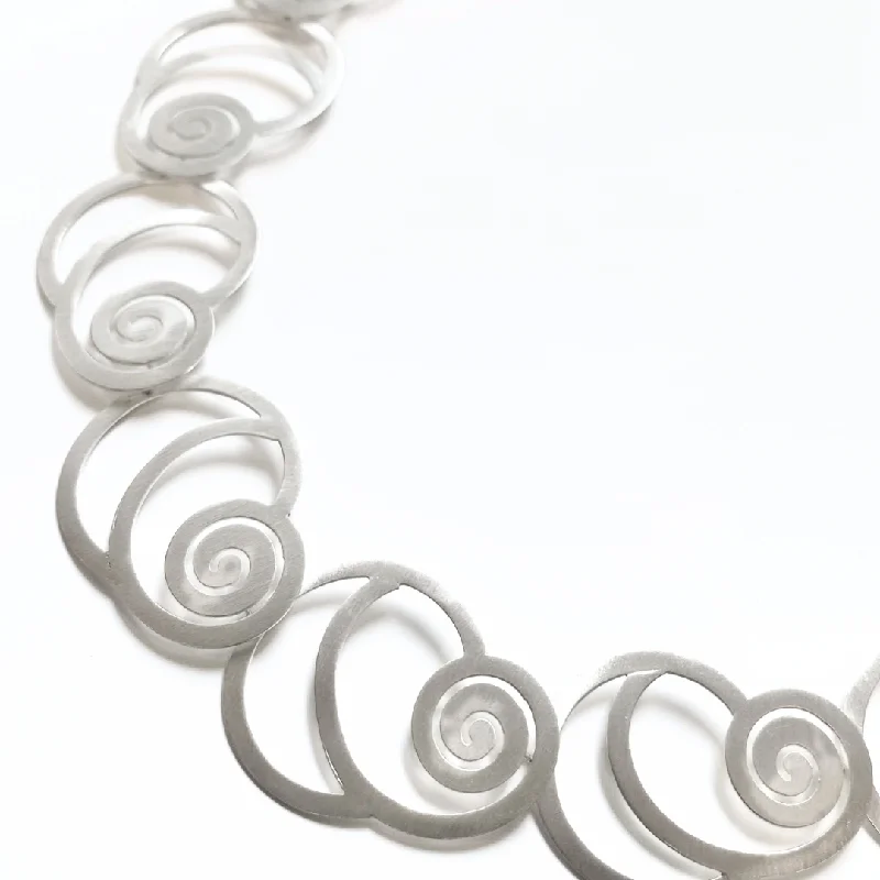simple sapphire wedding band Celtic Spiral Necklet