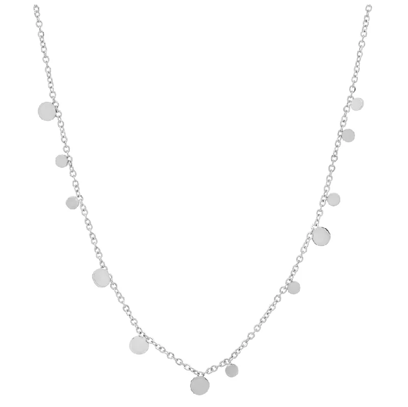 yellow sapphire engagement ring Chain Necklace w/ Disc Charms