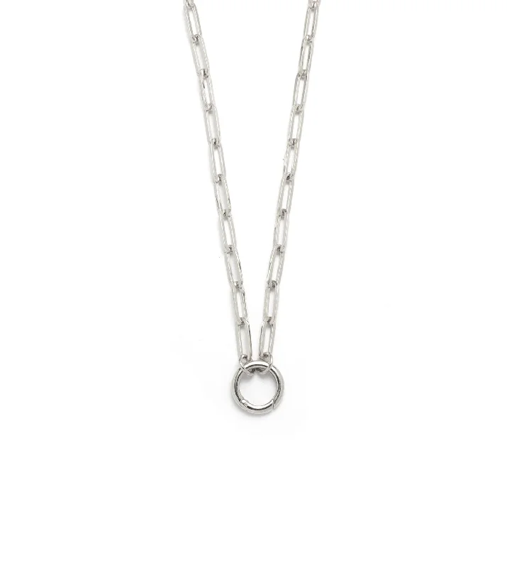 elegant aquamarine drop earrings Classic Fob Open Clip Chain