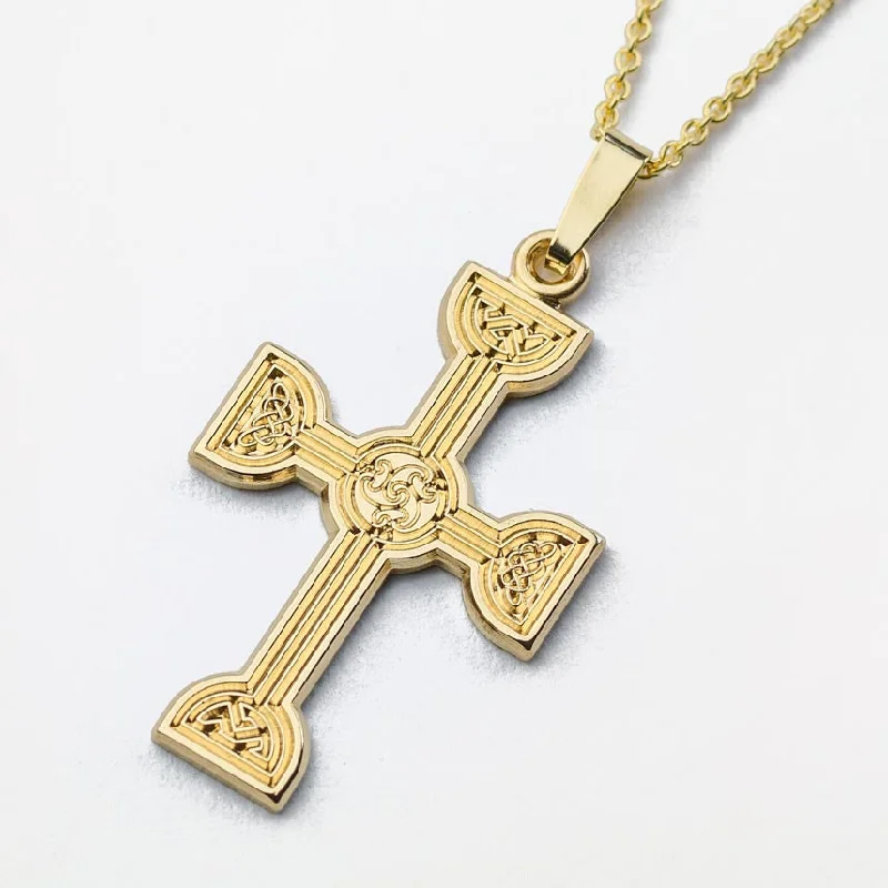 dainty gold anchor bracelet Clonmacnoise Cross - Large