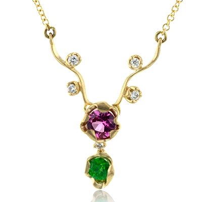 Color Pendant in 18k Gold with Diamonds