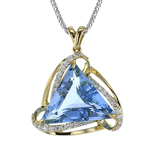 Color Pendant in 18k Gold with Diamonds